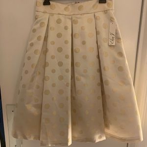 Eliza J sparkly polka dot midi skirt